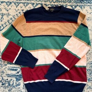 J. Crew Multicolor Striped Crewneck Sweater